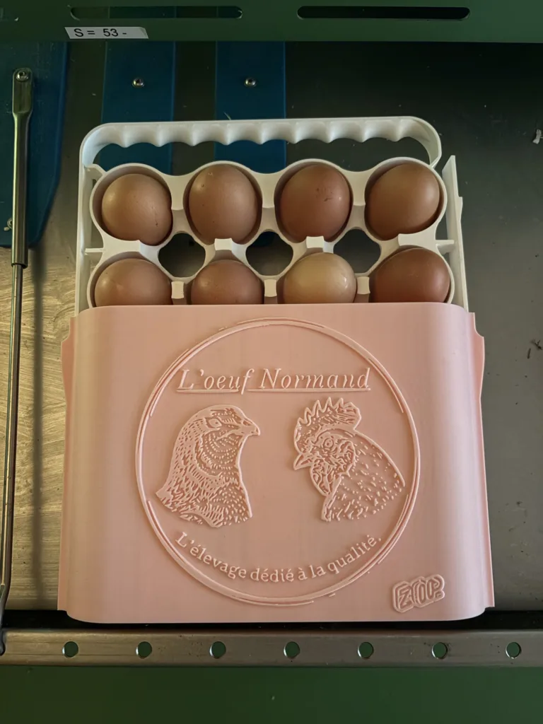 Boite de 12 oeufs de poules personnalisable